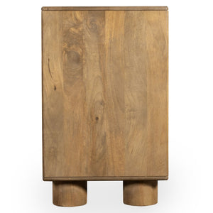 Safavieh Bellasasha Walnut Wood Four Door Sideboard Media Console for Living or Dining Rooms SFV9767A