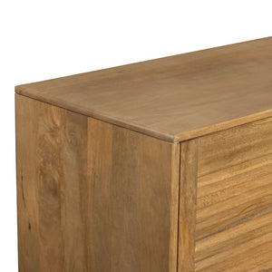 Safavieh Bellasasha Walnut Wood Four Door Sideboard Media Console for Living or Dining Rooms SFV9767A