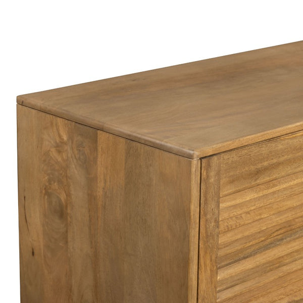 Safavieh Bellasasha Walnut Wood Four Door Sideboard Media Console for Living or Dining Rooms SFV9767A