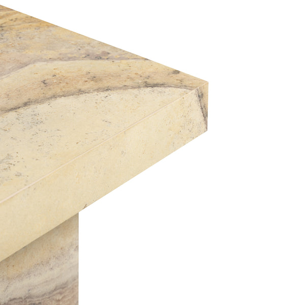 Safavieh Jocelina Square Marble Top Accent Table with Metal Legs and Wood Accents Modern Decor SFV9769A-2BX