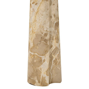 Safavieh Doxander Genuine Marble Top Tall Drink Table with Slim Metal Base for Small Spaces Beige SFV9773C