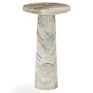 Safavieh Doxander Marble Top Square Drink Table with Bold Metal Base for Accent Chair Side White SFV9774B