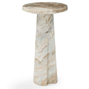 Safavieh Doxander Marble Top Square Drink Table with Bold Metal Base for Accent Chair Side White SFV9774B