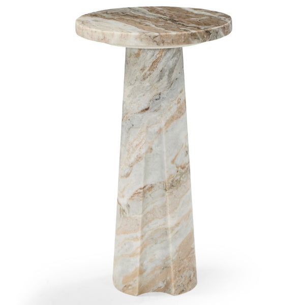 Safavieh Doxander Marble Top Square Drink Table with Bold Metal Base for Accent Chair Side White SFV9774B
