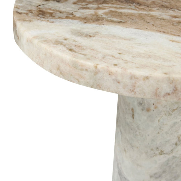 Safavieh Doxander Marble Top Square Drink Table with Bold Metal Base for Accent Chair Side White SFV9774B