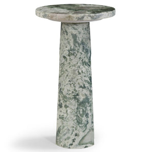 Safavieh Doxander Marble Top Square Drink Table with Bold Metal Base for Accent Chair Side Green SFV9774D