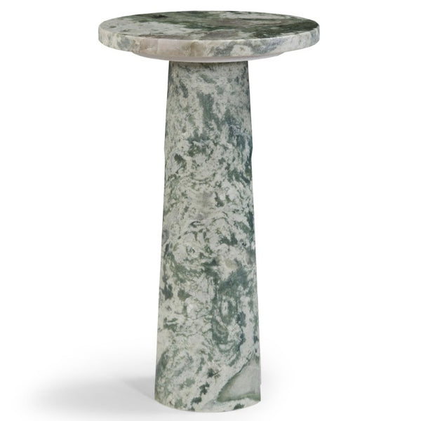 Safavieh Doxander Marble Top Square Drink Table with Bold Metal Base for Accent Chair Side Green SFV9774D