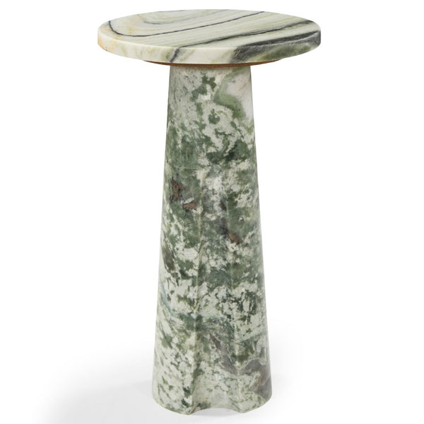 Safavieh Doxander Marble Top Square Drink Table with Bold Metal Base for Accent Chair Side Green SFV9774D