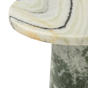 Safavieh Doxander Marble Top Square Drink Table with Bold Metal Base for Accent Chair Side Green SFV9774D