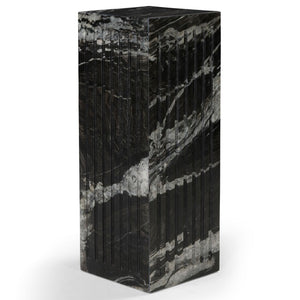 Safavieh Carleton Square Compact Marble Top Drink Table for Living Room or Bedroom Accent Black SFV9775A