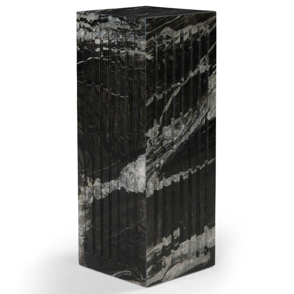 Safavieh Carleton Square Compact Marble Top Drink Table for Living Room or Bedroom Accent Black SFV9775A