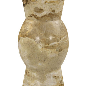 Safavieh Zuria Genuine Marble Round Accent Table with Natural Veining for Living or Bedroom Beige SFV9777A-2BX
