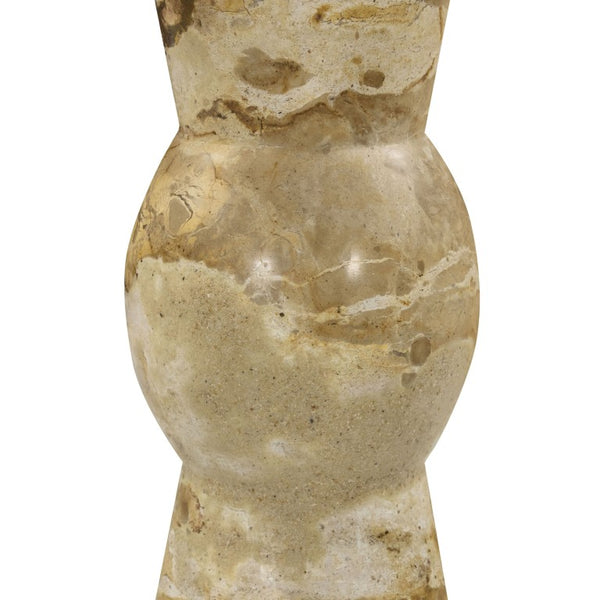 Safavieh Zuria Genuine Marble Round Accent Table with Natural Veining for Living or Bedroom Beige SFV9777A-2BX