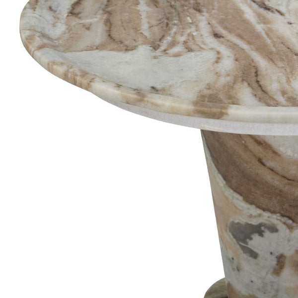 Safavieh Tatyanna Round Marble Top Accent Table with Metal Base for Living or Bedroom White SFV9778B-2BX