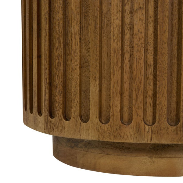 Safavieh Wesslyn Genuine Marble Top Accent Table with Carved Walnut Wood Base for Living Rooms SFV9780A