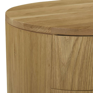 Safavieh Laurabella Natural Wood 3 Drawer Nightstand Compact Bedside Storage with Metal Accents SFV9783A