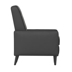 English Elm Ezra Mid-Century Modern Pushback Recliner - Luxurious LeatherSoft Comfort for Home and Office Spaces Black SG-SX-80415N-BK-GG
