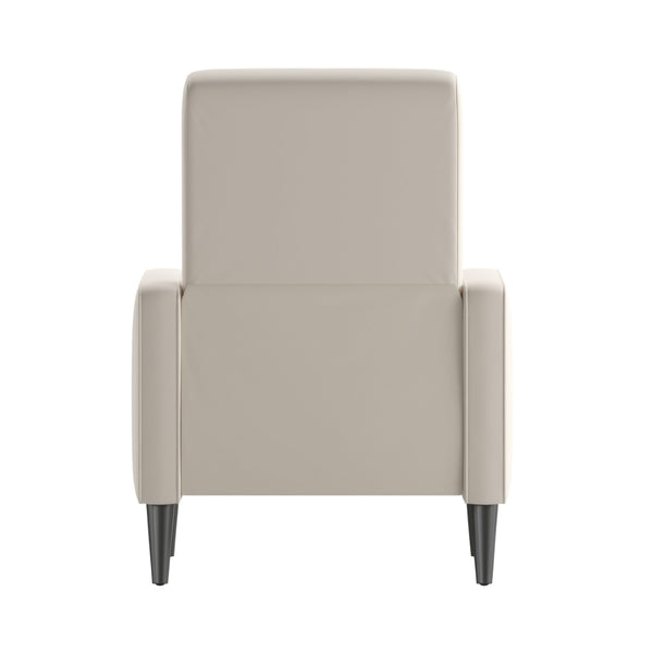 English Elm Ezra Mid-Century Modern Pushback Recliner - Luxurious LeatherSoft Comfort for Home and Office Spaces Cream SG-SX-80415N-CRM-GG