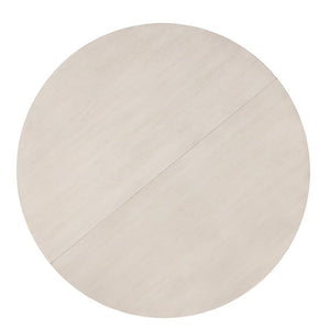 English Elm Modern Round Dining Table with Rubberwood Legs for Small Spaces and Breakfast Nooks Antique White SG000641AAA