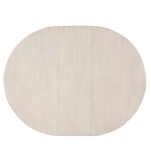 English Elm Modern Round Dining Table with Rubberwood Legs for Small Spaces and Breakfast Nooks Antique White SG000641AAA