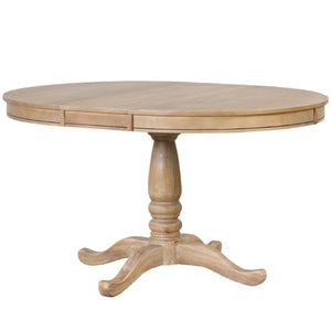 English Elm Modern Round Dining Table with Rubberwood Legs for Small Spaces and Breakfast Nooks Natural SG000641AAL