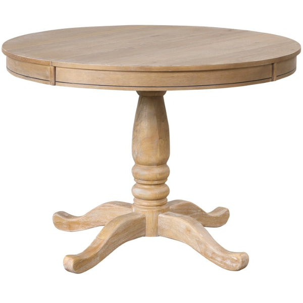English Elm Modern Round Dining Table with Rubberwood Legs for Small Spaces and Breakfast Nooks Natural SG000641AAL