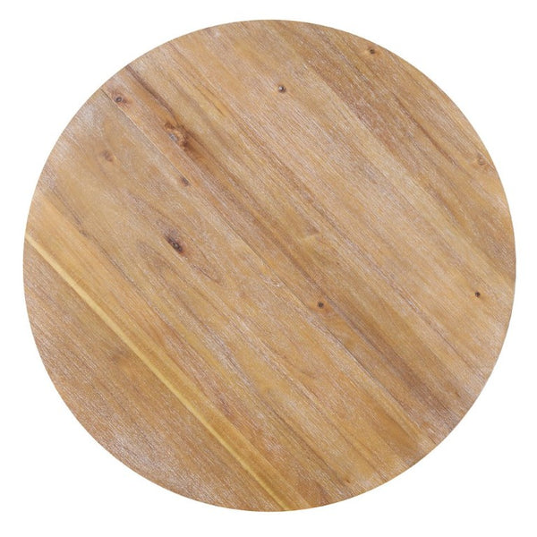 English Elm Modern Round Dining Table with Rubberwood Legs for Small Spaces and Breakfast Nooks Natural SG000641AAL