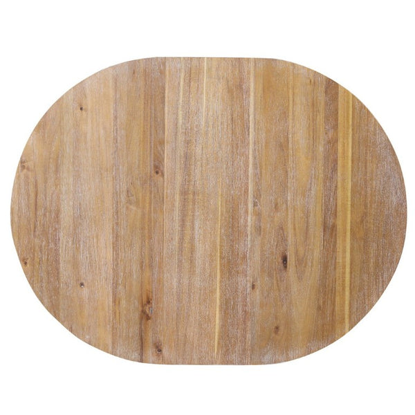 English Elm Modern Round Dining Table with Rubberwood Legs for Small Spaces and Breakfast Nooks Natural SG000641AAL