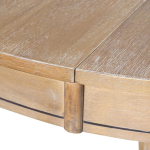 English Elm Modern Round Dining Table with Rubberwood Legs for Small Spaces and Breakfast Nooks Natural SG000641AAL