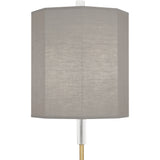 Robert Abbey Kate Table Lamp Modern Brass Finish w/ Clear Crystal Accents Smoke Gray Fabric