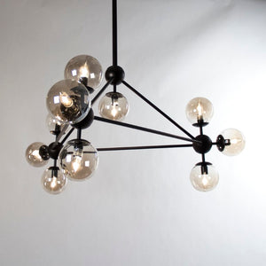 Zentique Cora Modern Hanging Light Pendant with Metal Frame & Glass Shade — Minimalist Dining Room Accent SG100-10