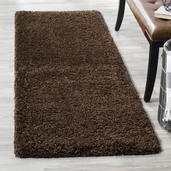Safavieh Sg151 Plush California Shag Runner In Neutral Brown — Deep 2" Pile, Durable Power-Loomed Turkish Weave 2'-3" x 15'-0" SG151-2727-215