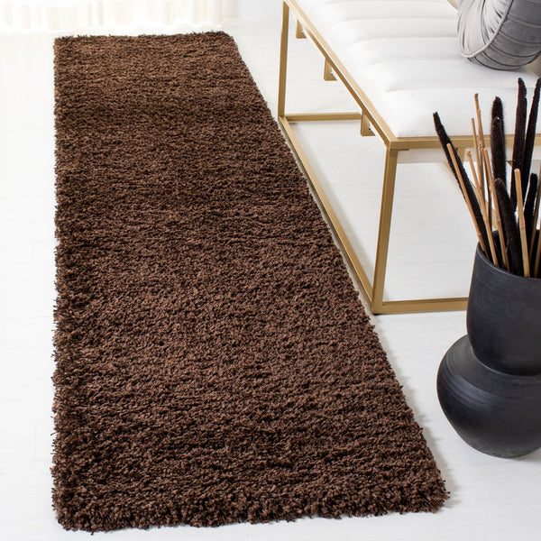 Safavieh Sg151 Plush California Shag Runner In Neutral Brown — Deep 2" Pile, Durable Power-Loomed Turkish Weave 2'-3" x 15'-0" SG151-2727-215
