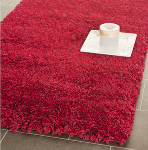 Safavieh Sg151 Luxurious Flokati-Style Shag Rug 2" Pile — Power-Loomed Turkey Craftsmanship, Cozy Statement Piece 9'-0" x 9'-0" RED SG151-4040-9SQ