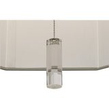 Robert Abbey Kate Pendant Modern Brass Finish w/ Clear Crystal Accent Smoke Gray Fabric