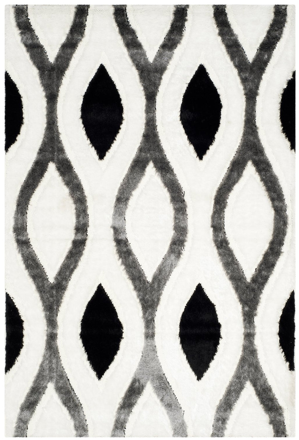 Safavieh Shag Exquisite Ivory And Grey Geometric Rug - Elevate Your Home Decor With Luxury And Style Ivory ,Grey Polypropylene Sg365-1280-27