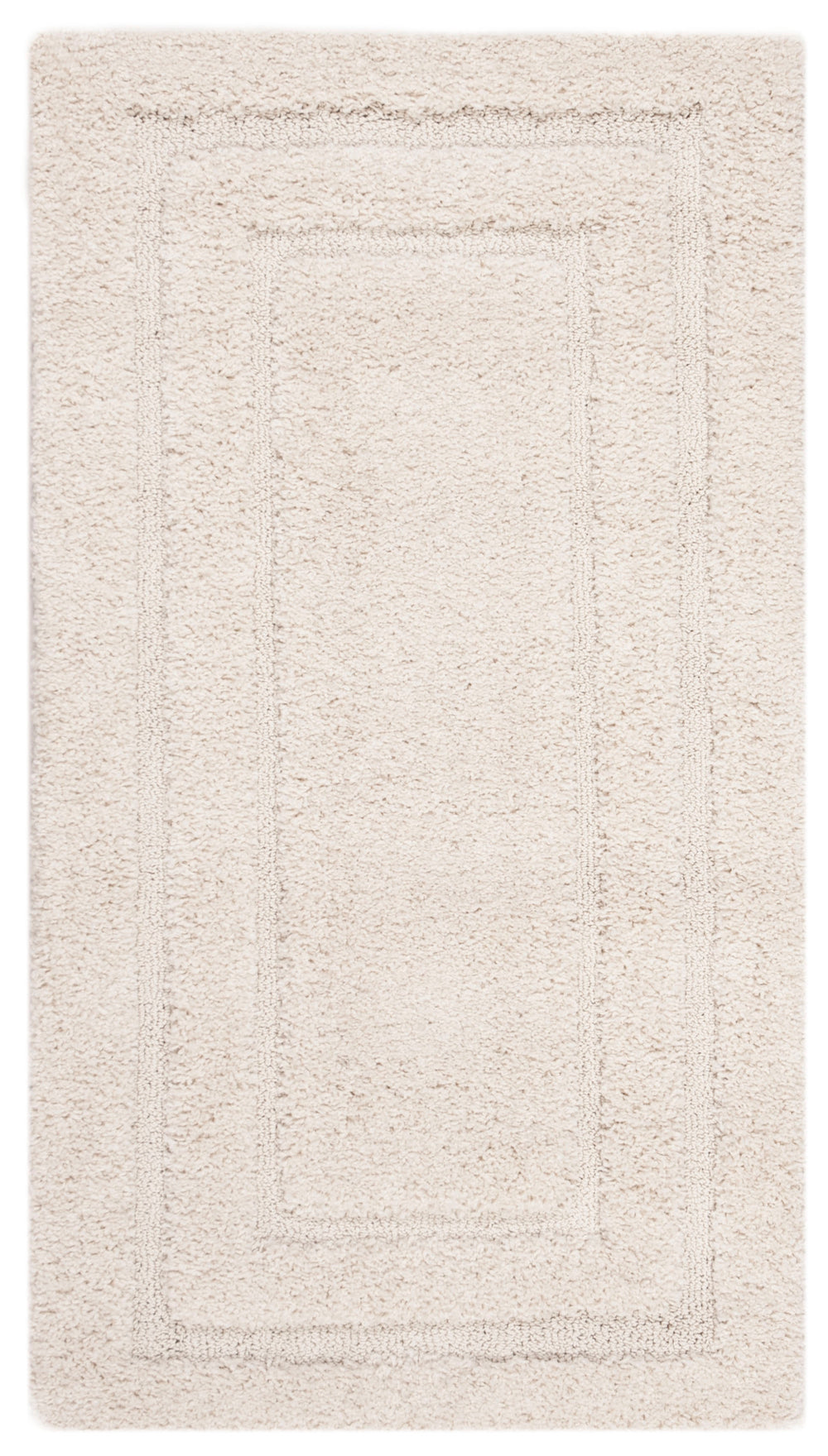 Safavieh Florida Plush Shag Runner Cream — 1 1/8" High-Pile, Stain-Resistant Polypropylene For Hallways 2'-3" x 17'-0" SG454-1111-217