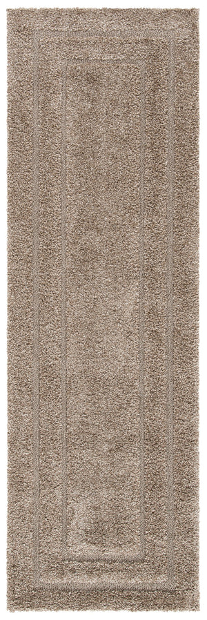 Safavieh Florida Plush 3X3 Square Shag Rug With Subtle Geometric Pattern, Stain-Resistant Comfort For Small Spaces 3'-0" x 3'-0" BEIGE / BEIGE SG454-1313-3SQ