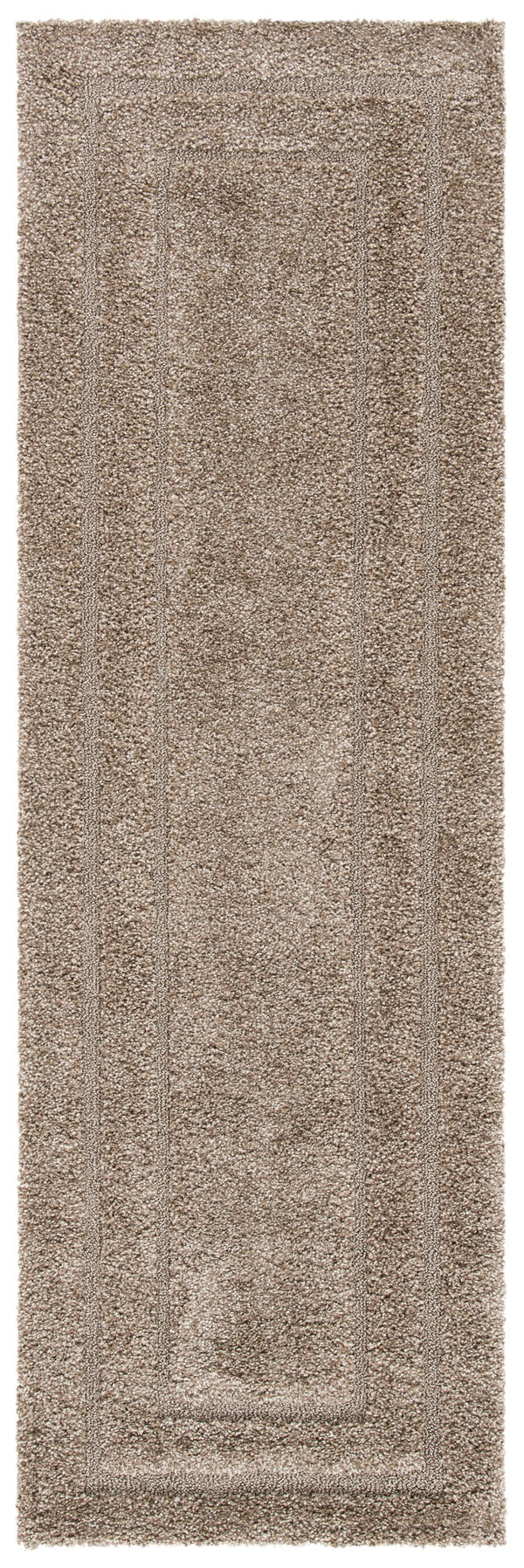 Safavieh Florida Plush 3X3 Square Shag Rug With Subtle Geometric Pattern, Stain-Resistant Comfort For Small Spaces 3'-0" x 3'-0" BEIGE / BEIGE SG454-1313-3SQ