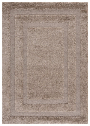 Safavieh Florida Plush 3X3 Square Shag Rug With Subtle Geometric Pattern, Stain-Resistant Comfort For Small Spaces 3'-0" x 3'-0" BEIGE / BEIGE SG454-1313-3SQ