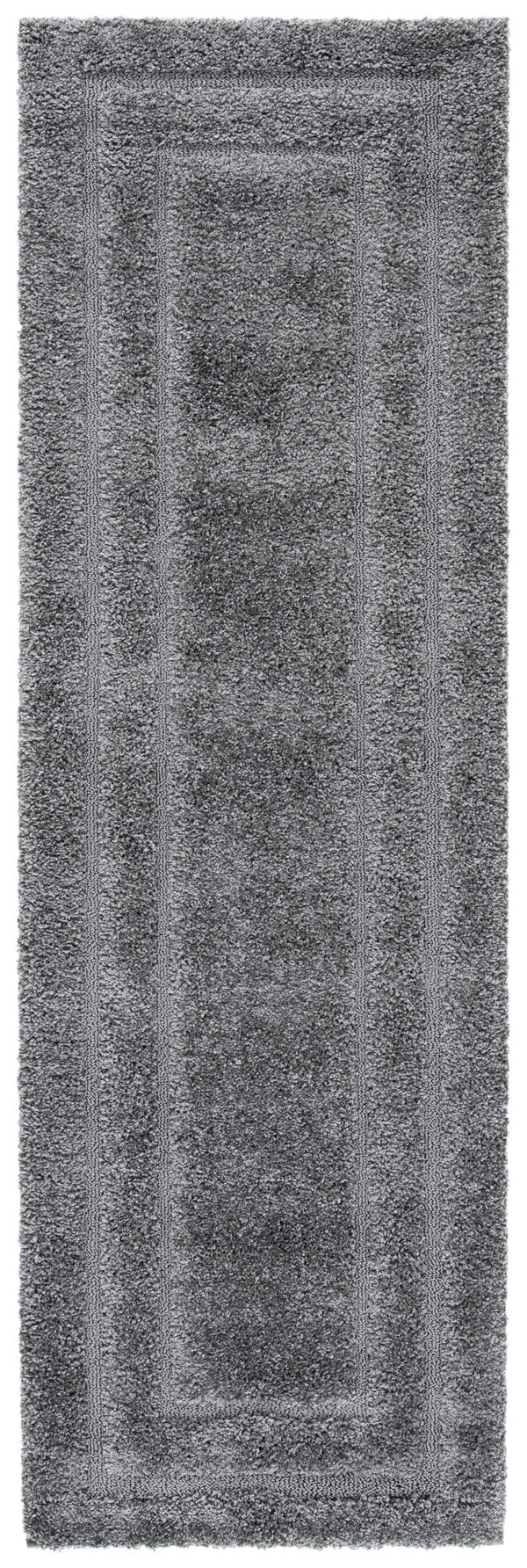 Safavieh Florida Plush 3X3 Square Shag Rug With Subtle Geometric Pattern, Stain-Resistant Comfort For Small Spaces 3'-0" x 3'-0" GREY / GREY SG454-8080-3SQ