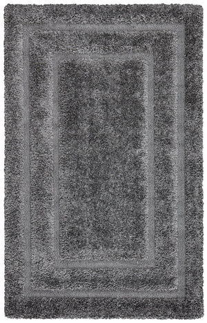 Safavieh Florida Plush 3X3 Square Shag Rug With Subtle Geometric Pattern, Stain-Resistant Comfort For Small Spaces 3'-0" x 3'-0" GREY / GREY SG454-8080-3SQ