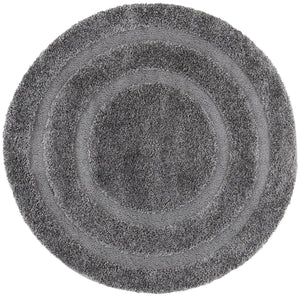 Safavieh Florida Plush 3X3 Square Shag Rug With Subtle Geometric Pattern, Stain-Resistant Comfort For Small Spaces 3'-0" x 3'-0" GREY / GREY SG454-8080-3SQ