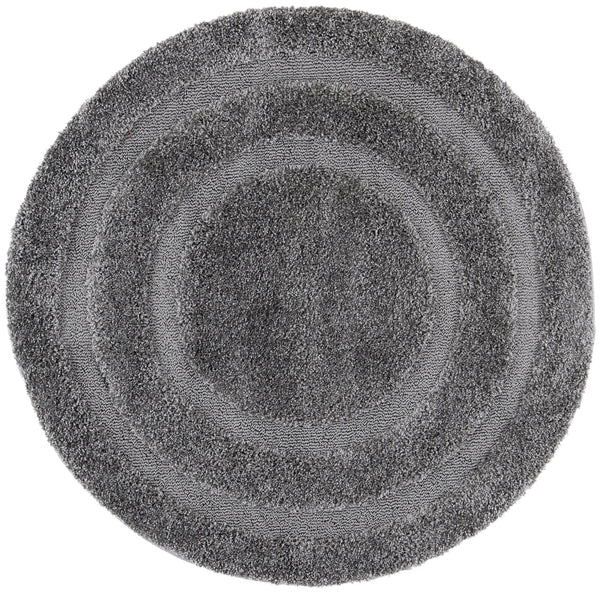 Safavieh Florida Plush 3X3 Square Shag Rug With Subtle Geometric Pattern, Stain-Resistant Comfort For Small Spaces 3'-0" x 3'-0" GREY / GREY SG454-8080-3SQ
