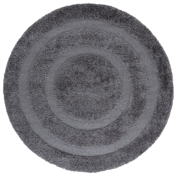 Safavieh Florida Plush 3X3 Square Shag Rug With Subtle Geometric Pattern, Stain-Resistant Comfort For Small Spaces 3'-0" x 3'-0" GREY / GREY SG454-8080-3SQ