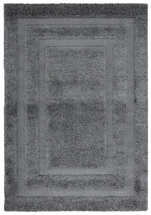Safavieh Florida Plush 3X3 Square Shag Rug With Subtle Geometric Pattern, Stain-Resistant Comfort For Small Spaces 3'-0" x 3'-0" GREY / GREY SG454-8080-3SQ