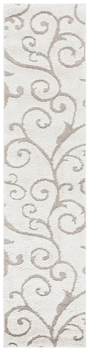 Safavieh Florida Turkish Shag Runner Ivory Beige Flokati-Style Pile Plush Hallway Entryway Rug 11Ft 2'-3" x 7'-0" SG455-13LT-27