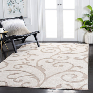 Safavieh Florida Turkish Shag Runner Ivory Beige Flokati-Style Pile Plush Hallway Entryway Rug 11Ft 2'-3" x 7'-0" SG455-13LT-27