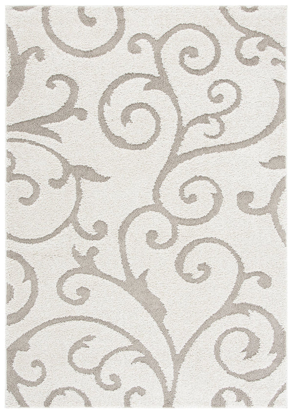 Safavieh Florida Turkish Shag Runner Ivory Beige Flokati-Style Pile Plush Hallway Entryway Rug 11Ft 2'-3" x 7'-0" SG455-13LT-27