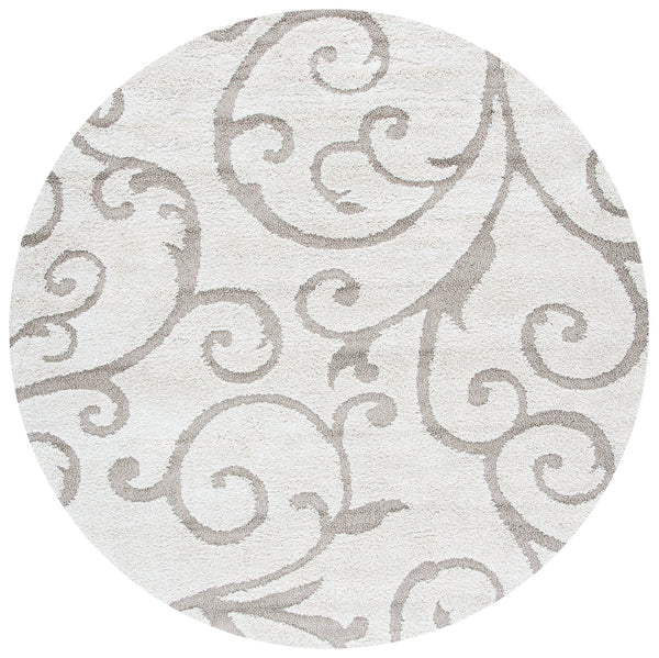 Safavieh Florida Turkish Shag Runner Ivory Beige Flokati-Style Pile Plush Hallway Entryway Rug 11Ft 2'-3" x 7'-0" SG455-13LT-27